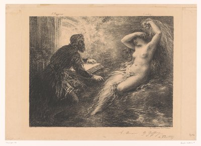 クリングソルが呪文でクンドリーを召喚 クンドリーの喚起 Klinsor–Kundry (オブジェクトのタイトル) 作： Ignace Henri Jean Fantin Latour