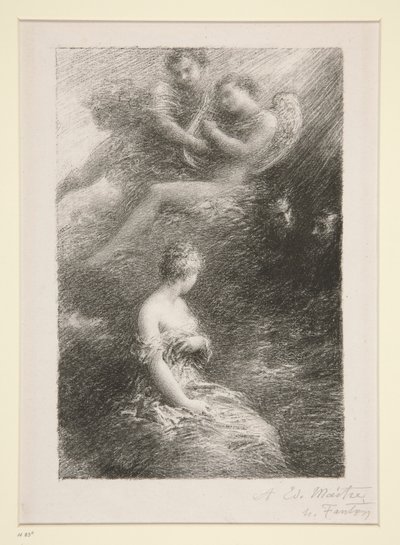 La Damnation de Faust: apparition de Marguerite (ザ・ダムネーション・オブ・ファウスト: マルグリットの出現) 作： Ignace Henri Jean Fantin Latour