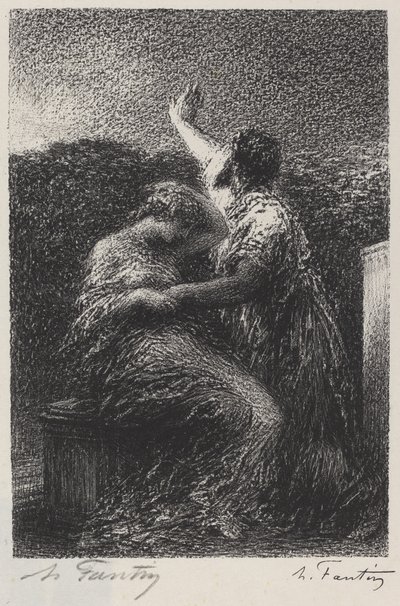 魔術師バルタザールとファティマ 作： Ignace Henri Jean Fantin Latour