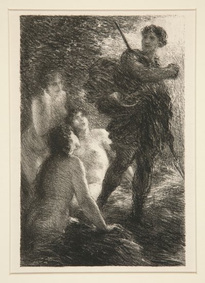 神々の黄昏 第3幕 ジークフリートとラインの乙女たち 作： Ignace Henri Jean Fantin Latour