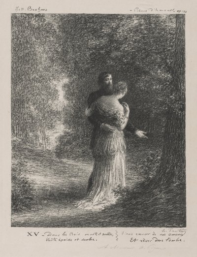 愛の詩 (三皿目) 作： Ignace Henri Jean Fantin Latour