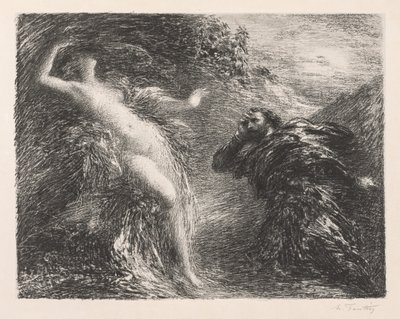 マンフレッドとアスタルテ 作： Ignace Henri Jean Fantin Latour
