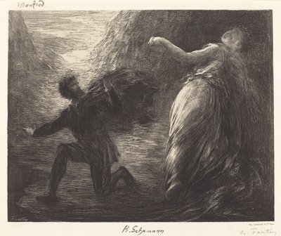 マンフレッドとアスタルテ（一皿目） 作： Ignace Henri Jean Fantin Latour