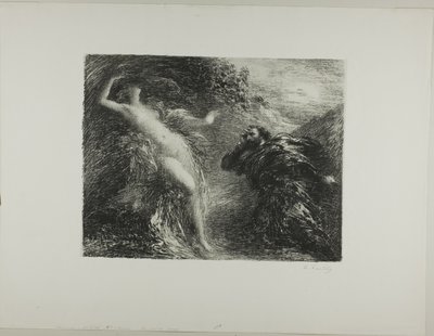 マンフレッドとアスタルテア、三皿目 作： Ignace Henri Jean Fantin Latour