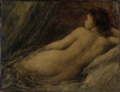 リクライニングヌード 作： Ignace Henri Jean Fantin Latour