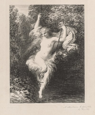 入浴者サラ 作： Ignace Henri Jean Fantin Latour