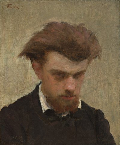 自画像、1861年。 作： Ignace Henri Jean Fantin Latour