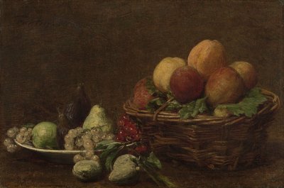 果物のある静物 作： Ignace Henri Jean Fantin Latour