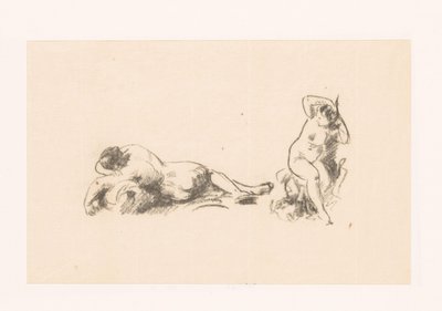 2人の裸の女性の学習シート 作： Ignace Henri Jean Fantin Latour