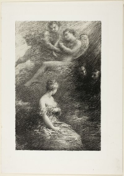 ファウストの天罰：マルグリットの登場 作： Ignace Henri Jean Fantin Latour