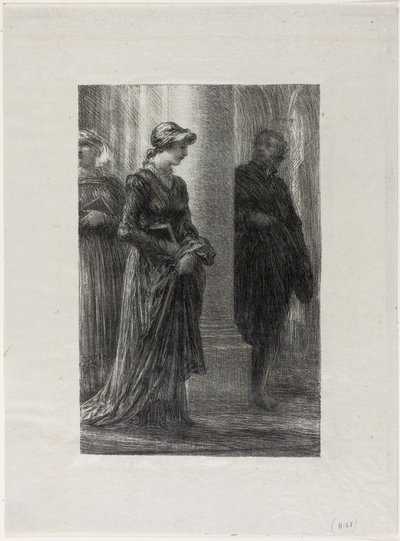 ニュルンベルクの巨匠たち 第1幕 ワルサーとエヴァの出会い 作： Ignace Henri Jean Fantin Latour