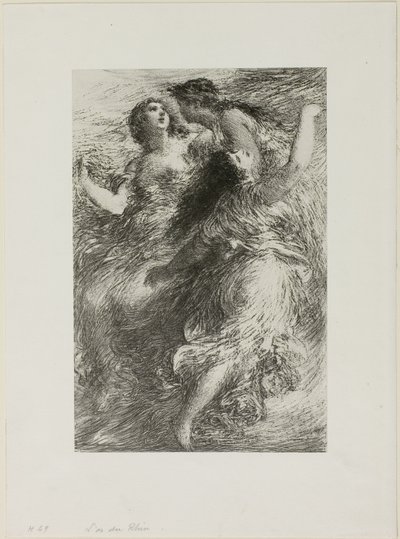 ラインの黄金: シーン I、ラインの乙女 作： Ignace Henri Jean Fantin Latour