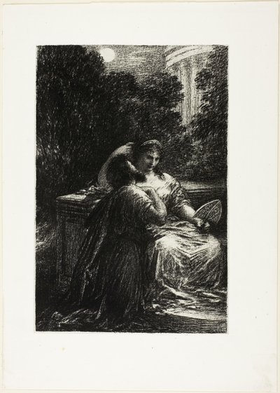 カルタゴのトロイの木馬: 第3幕、愛のデュエット 作： Ignace Henri Jean Fantin Latour