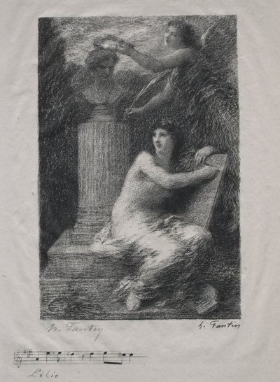ベルリオーズへ（小皿） 作： Ignace Henri Jean Fantin Latour