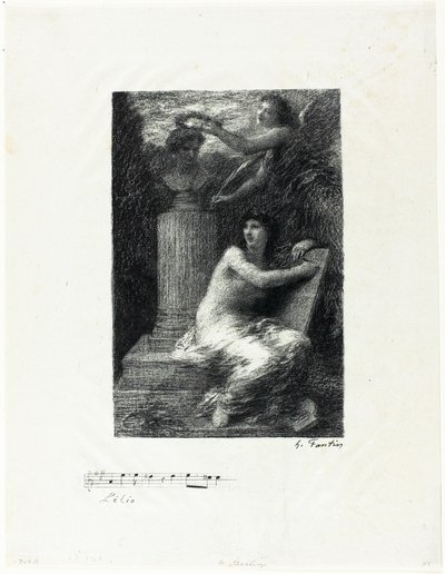 ベルリオーズへ、小皿 作： Ignace Henri Jean Fantin Latour