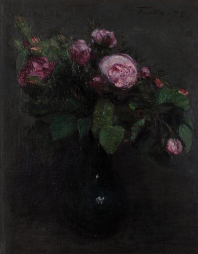 バラの花瓶 1872年 （油彩・キャンバス） 作： Henri Fantin Latour