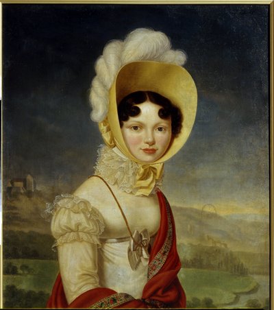 ロシアのキャサリン・パブロフナ大公妃（1788年～1819年）。 Henri Francois Riesener (1767-1828) による絵画、キャンバスに油彩。 フランス美術 作： Henri Francois Riesener