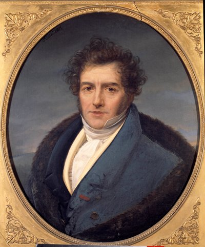 フランスの作曲家、フランソワ・アドリアン・ボワリュー（1755 - 1834）の肖像。アンリ・フランソワ・リーズネル（1767-1828）の絵画 作： Henri Francois Riesener
