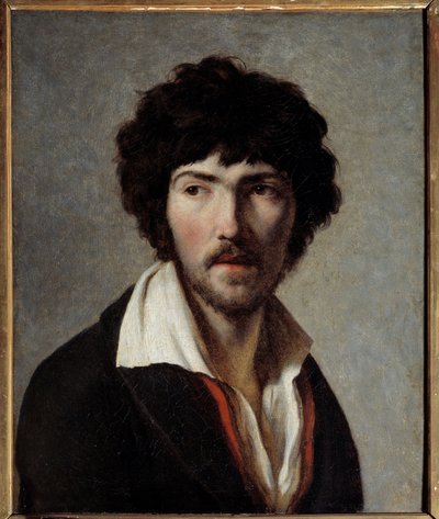 画家モーリス・クエイ（1779 -1803）の肖像。アンリ・フランソワ・リーズネル（1767-1828）の絵画 作： Henri Francois Riesener