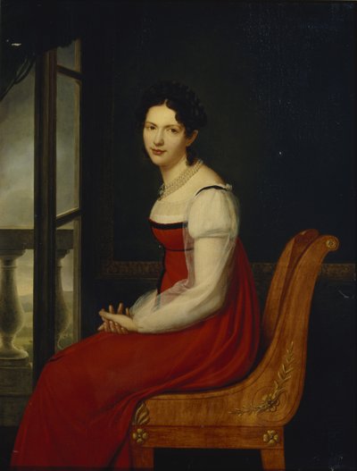 Varvara Sergeyevna Dolgorukova王女の肖像、1793-1833年、旧姓Gagarina、1820年頃 作： Henri Françoiss Riesener