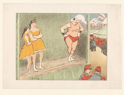 ステージ上の 3 人の俳優 テアトル リブレのショー (シリーズ タイトル) Les Programs du Théâtre Libre (シリーズタイトル) 作： Henri Gabriel Ibels