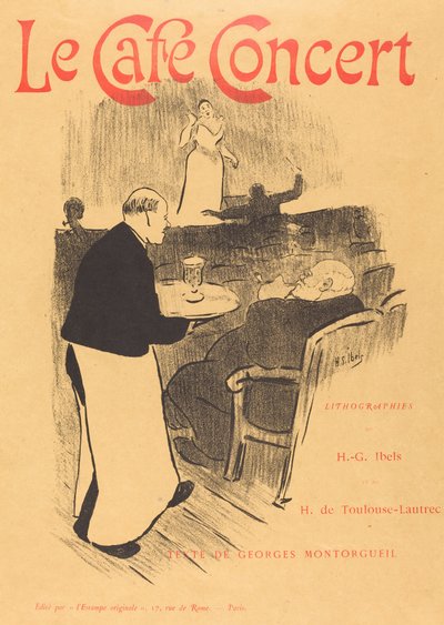 ル・カフェ・コンサート 挿絵表紙 作： Henri Gabriel Ibels