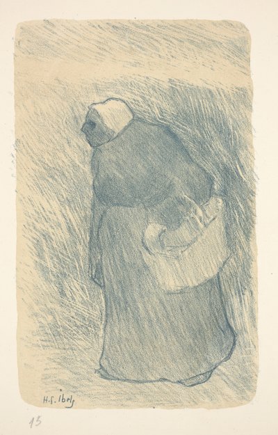 かごを持った農民、またはランプを持った農民 作： Henri Gabriel Ibels