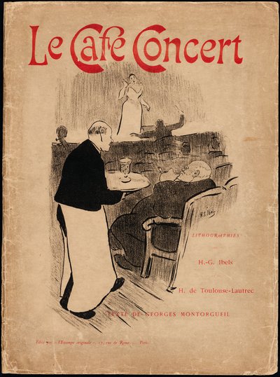 ル・カフェ・コンサートのポートフォリオ表紙 作： Henri Gabriel Ibels