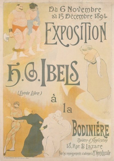Henri-Gabriel Ibels 展のポスター、1894 年。 作： Henri Gabriel Ibels