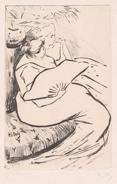 座った女性 作： Henri Gabriel Ibels