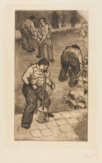 ストリートペイバーズ、1894年。 作： Henri Gabriel Ibels
