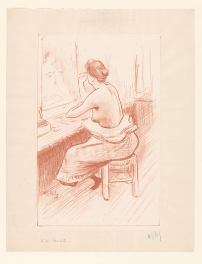 彼女のトイレの女性 メンソンゲス 作： Henri Gabriel Ibels