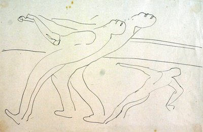 ロックゲートを開ける男性 作： Henri Gaudier Brzeska