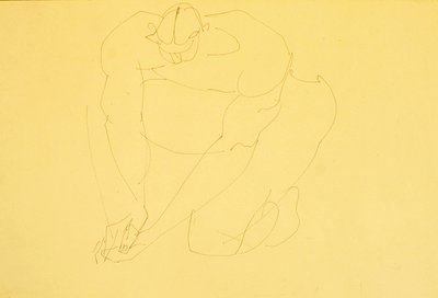 裸の男の土下座II 作： Henri Gaudier Brzeska
