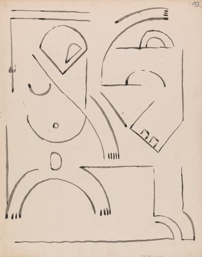 抽象図構成 作： Henri Gaudier Brzeska