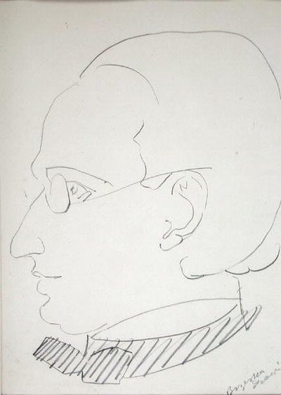 アルフレッド・ウォルマーク（1877-1961）（紙に鉛筆） 作： Henri Gaudier Brzeska