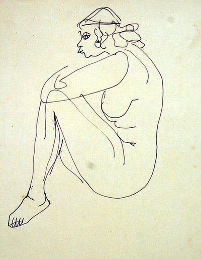 座っている女性のヌード 作： Henri Gaudier Brzeska