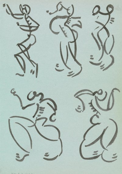 踊る人物の5つの研究 作： Henri Gaudier Brzeska