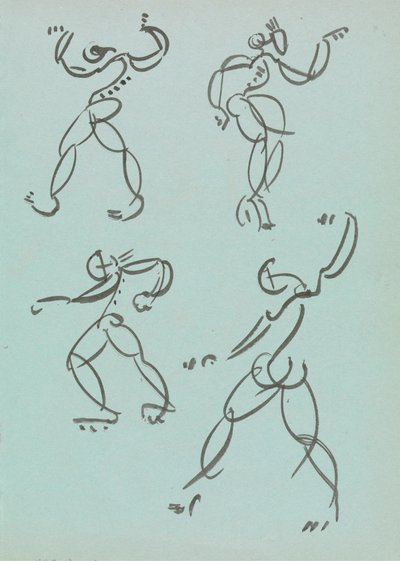 踊る人物に関する 4 つの研究 作： Henri Gaudier Brzeska