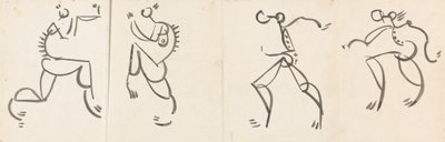 踊る四人のフリーズ 作： Henri Gaudier Brzeska