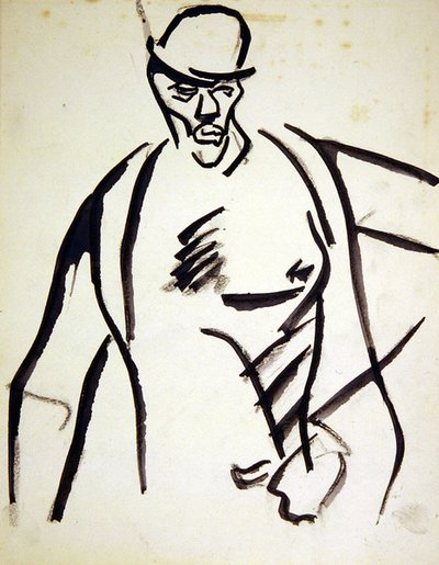 ボーラーハットの男 作： Henri Gaudier Brzeska