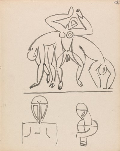 Estudos de nove figuras 作： Henri Gaudier Brzeska