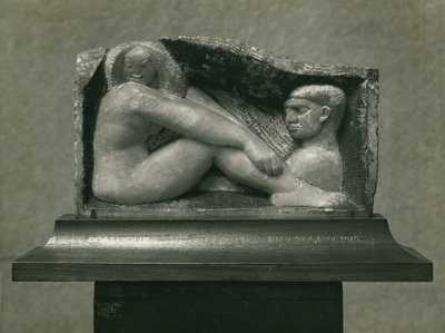 オダリスク（男と女）」1912-13年（アラバスタ 作： Henri Gaudier Brzeska