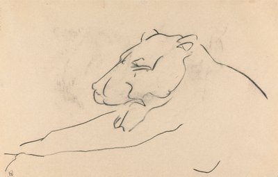 横たわる雌ライオン 作： Henri Gaudier Brzeska
