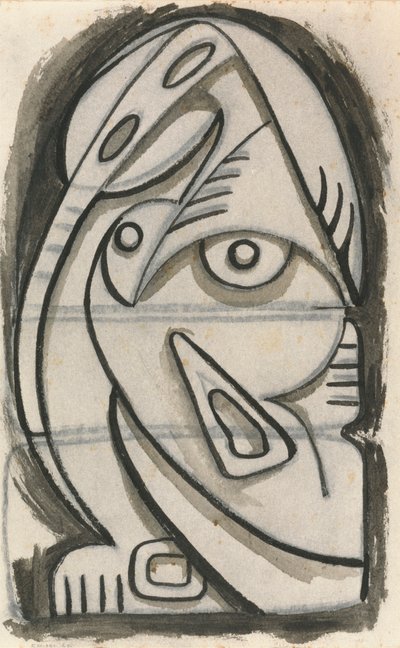 着席女性像のレリーフデザイン 作： Henri Gaudier Brzeska