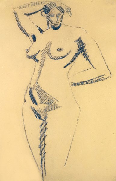 彫刻的な女性のヌード 作： Henri Gaudier Brzeska
