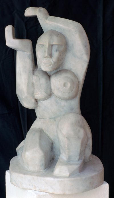 着席女性、c1911-1915 作： Henri Gaudier Brzeska