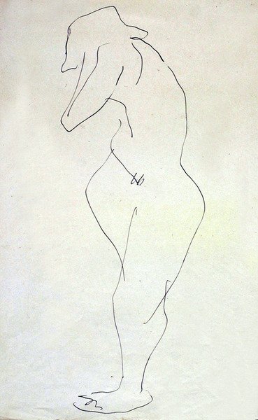 ソフィー・ヌード、背を向ける 作： Henri Gaudier Brzeska