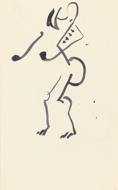 「レッドストーンダンサー」のための研究、1914年 作： Henri Gaudier Brzeska