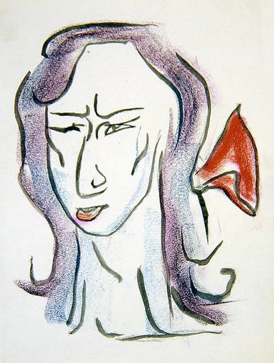 オックスフォード伯爵夫人とアスクイス 作： Henri Gaudier Brzeska